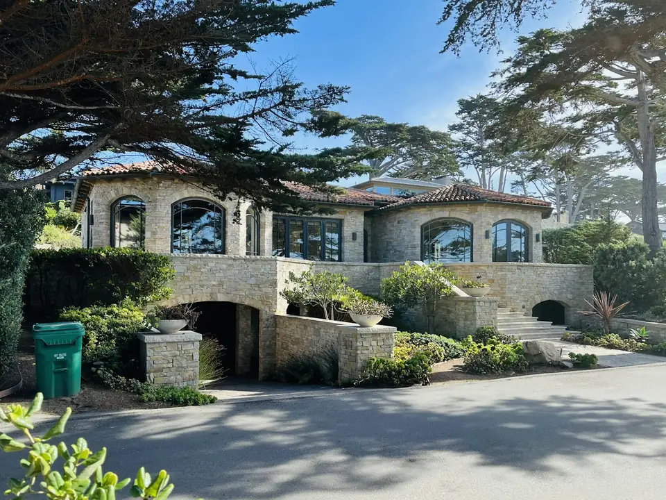 Stone residence with garden in Carmel-by-the-Sea, California